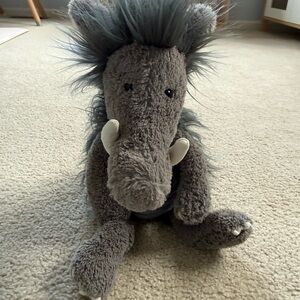 Jellycat Snagglebaggle Walter Warthog Retired Rare Gray Plush Stuffed Animal